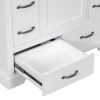 36" Bathroom Vanity with Sink Combo, Six Drawers, Multi-Functional Drawer Divider, Adjustable Shelf