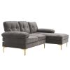 Three-Seat Simple And Stylish Indoor Modular Sofa Dark Gray