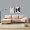 Modern fabric sofa L shape;  3 seater with ottoman-104" Beige