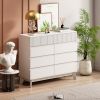 8-Drawer Storage Cabinet with Decorative Finish,for Bedroom,Living Room,Dining Room,Hallways,Easy Assembly
