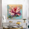 Hand Painted Oil Painting Abstract Original Flower Oil Painting On Canvas Large Wall Art Pink Floral Landscape Painting Custom Painting Living Room Ho