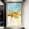 Handmade Oil Painting Abstract Gold Foil Wall Decor Hand Painted Canvas living room bedroom luxurious decoration Frameless Only Canvas