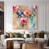 Hand Painted Oil Painting Abstract Flower Oil Painting on Canvas Large Wall Art Original Floral Wall Art Minimalist Art Gold Decor Custom Painting Liv