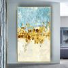 Handmade Oil Painting Abstract Gold Foil Wall Decor Hand Painted Canvas living room bedroom luxurious decoration Frameless Only Canvas