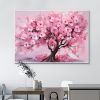 Hand Painted Oil Painting Original Blossom Flower Oil Painting on Canvas Large Wall Art Abstract Pink Floral Painting Minimalist Art Custom Painting L