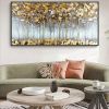 Hand Painted Oil Painting Abstract Forest oil Painting On Canvas Modern Gold Painting Custom Landscape Home Decor Large Textured Wall Art Living room