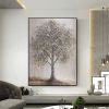 Hand Painted Oil Painting Abstract Tree Oil Painting on Canvas Extra Large Wall Art Original Minimalist Texture Wall Art Custom Painting Gray Decor Li