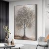 Hand Painted Oil Painting Abstract Tree Oil Painting on Canvas Extra Large Wall Art Original Minimalist Texture Wall Art Custom Painting Gray Decor Li