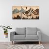 3 Panels Framed Abstract Wood Grain Boho Style Mountain & Forest Canvas Wall Art Decor,3 Pieces Mordern Canvas Decoration Painting for Office,Dining r