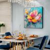 Hand Painted Oil Painting Original Flower Oil Painting On Canvas Large Wall Art Abstract Pink Floral Painting Custom Painting Modern Living Room Home