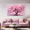 Hand Painted Oil Painting Original Blossom Flower Oil Painting on Canvas Large Wall Art Abstract Pink Floral Painting Minimalist Art Custom Painting L